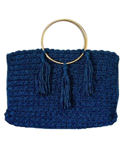 Handmade women knitted bag-...